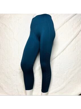 FABLETICS High-Waist Teal Perforated 7/8 Stretch Legging Tights